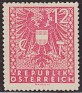 Austria 1945 Escudo Armas 12 H Rojo Scott 438